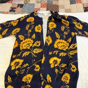 Floral Button-Up Cardigan